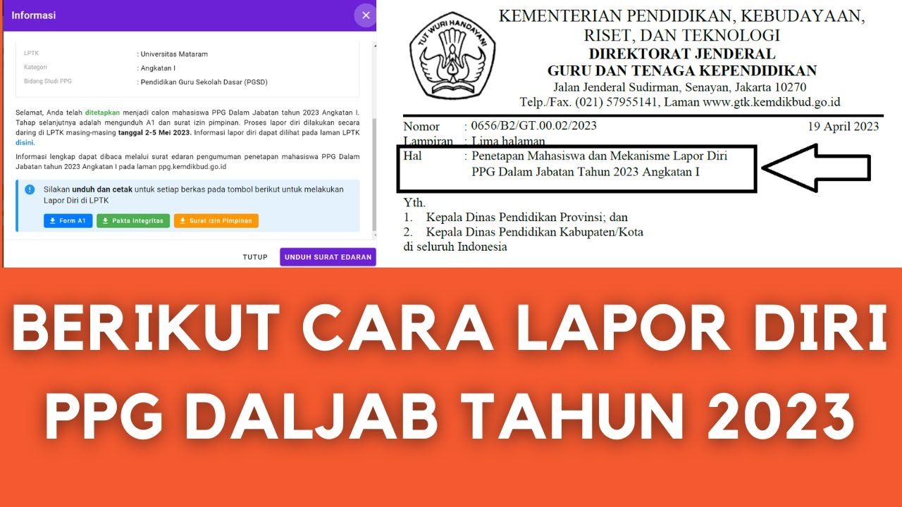 SELAMAT DATANG PESERTA PPG K-1 UM METRO TAHUN 2023 DAN TAUTAN LAPOR DIRI