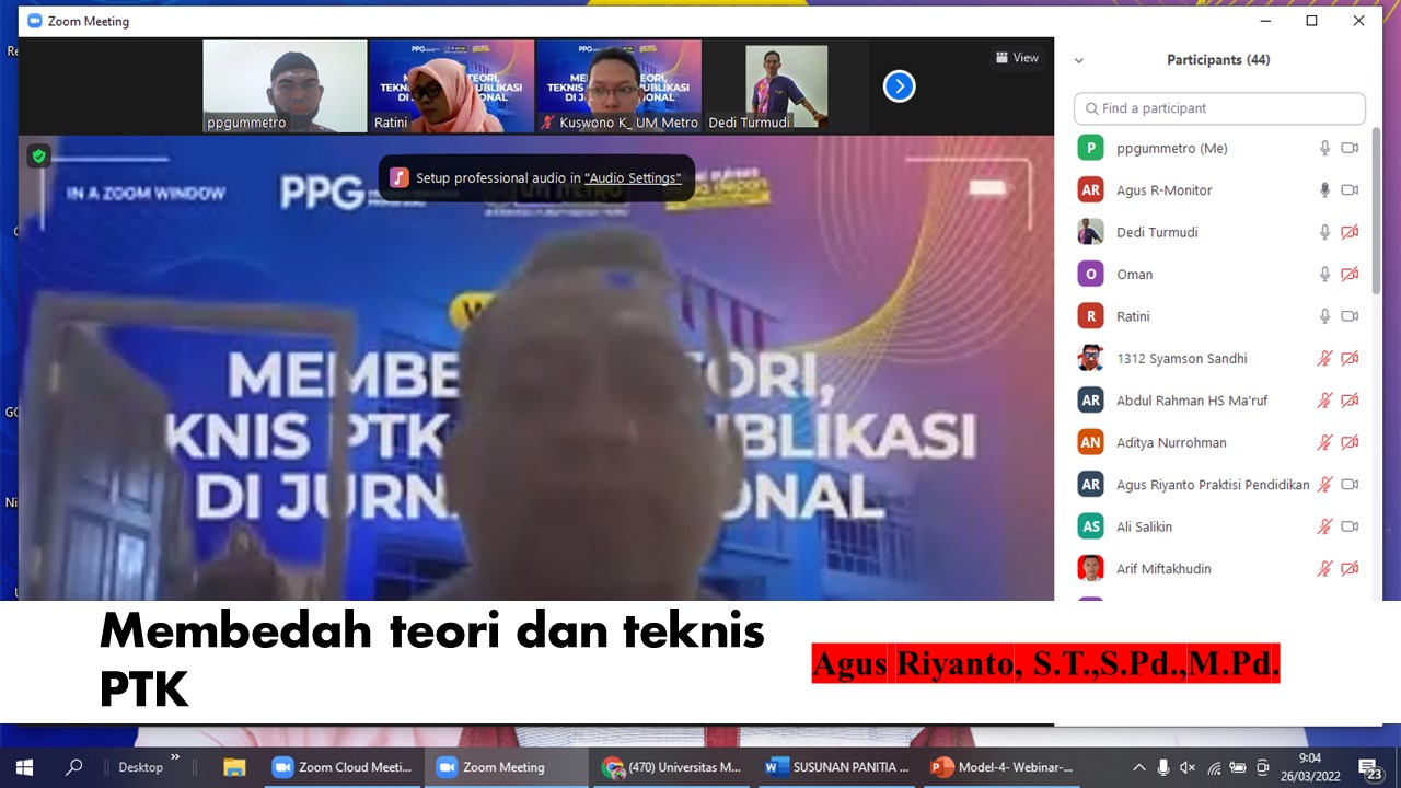 ALBUM “WEBINAR: MEMBEDAH TEORI , TEKNIS PTK DAN PUBLIKASI DI JURNAL NASIONAL”